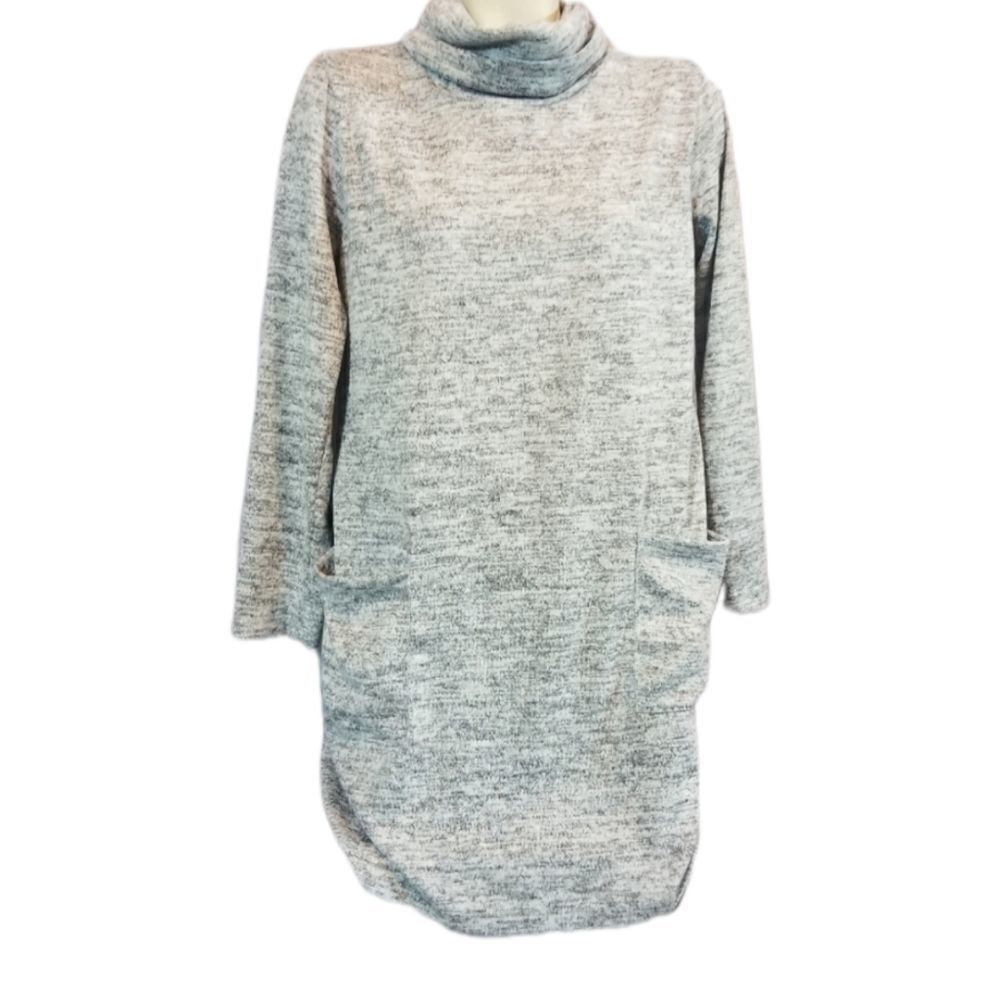Cotton Emporium Grey Pocket Sweater Dress Size Small